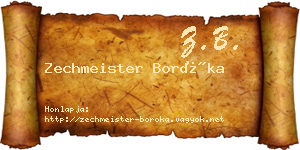 Zechmeister Boróka névjegykártya